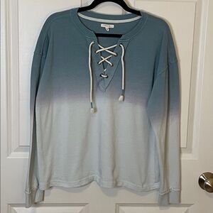 Maurices Ombre Lace-Up Top Women’s Medium